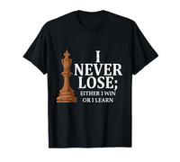 Nunca pierdo, gano o aprendo ajedrez el Mes de la Historia Negra Camiseta