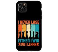 Nunca pierdo, gano o aprendo Divertido Amante del ajedrez Carcasa para iPhone 11 Pro MAX