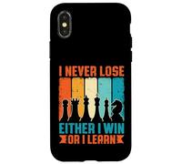 Nunca pierdo, gano o aprendo Divertido Amante del ajedrez Carcasa para iPhone X/XS