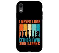 Nunca pierdo, gano o aprendo Divertido Amante del ajedrez Carcasa para iPhone XR