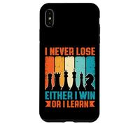 Nunca pierdo, gano o aprendo Divertido Amante del ajedrez Carcasa para iPhone XS MAX