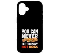 Nunca puedes comer demasiados amantes de los perros calientes Carcasa para iPhone 16