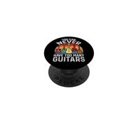 Nunca Puedes Tener demasiadas Guitarras Retro Guitar Lover PopSockets PopGrip Adhesivo