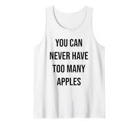 Nunca Puedes Tener demasiadas Manzanas Camiseta sin Mangas