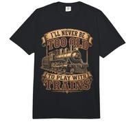 Nunca seré Demasiado Viejo para Jugar con los Trenes Comfort Colors Adult Heavyweight T-Shirt