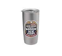 Nunca soñé que me convertiría en un agente de ICE rudo pero aquí estoy Vaso térmico de acero inoxidable de doble pared