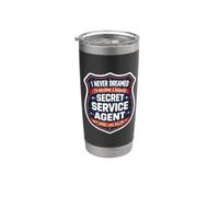 Nunca soñé que me convertiría en un agente del servicio secreto rudo pero Vaso térmico de acero inoxidable de doble pared