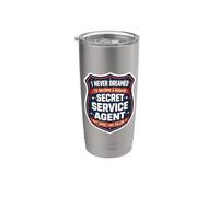 Nunca soñé que me convertiría en un agente del servicio secreto rudo pero Vaso térmico de acero inoxidable de doble pared