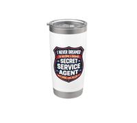 Nunca soñé que me convertiría en un agente del servicio secreto rudo pero Vaso térmico de acero inoxidable de doble pared