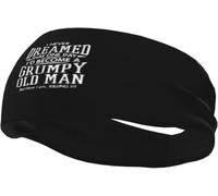 Nunca soñé Que me convertiría en un Viejo gruñón. Banda para el Sudor Deportiva de Secado rápido, Banda para el Pelo para Correr de Moda para Hombres y Mujeres.