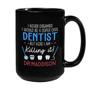 Nunca Soñé Que Sería Dentista Tazón De Café Cerámica Tazas Té Graciosa Tazón Regalos Divertidos Para Amigos Navidad Familiares 330Ml