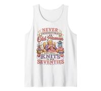 Nunca Subestimes a la anciana todavía Teje en Sus Setenta Camiseta sin Mangas