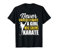 Nunca Subestimes a la Mujer Que Sabe Karate Camiseta