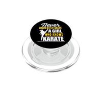 Nunca Subestimes a la Mujer Que Sabe Karate PopSockets PopGrip para MagSafe