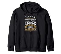 Nunca Subestimes A Legend Who nació en Agosto Cumpleaños Sudadera con Capucha