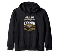 Nunca Subestimes A Legend Who nació en Octubre Sudadera con Capucha