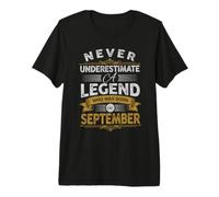 Nunca Subestimes A Legend Who nació en septiembre Camiseta Premium