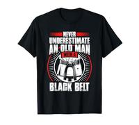 Nunca Subestimes a Old Man Black Belt Martial Arts Camiseta