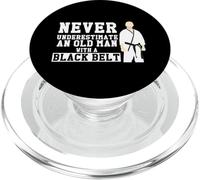 Nunca Subestimes a Old Man Black Belt Martial Arts PopSockets PopGrip para MagSafe