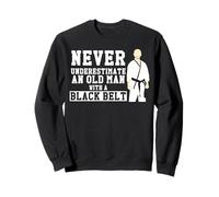 Nunca Subestimes a Old Man Black Belt Martial Arts Sudadera