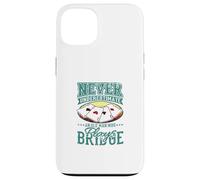 Nunca Subestimes a Old Man Bridge Player Four Ases Carcasa para iPhone 13