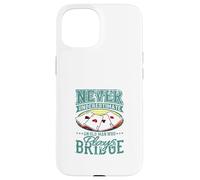 Nunca Subestimes a Old Man Bridge Player Four Ases Carcasa para iPhone 15