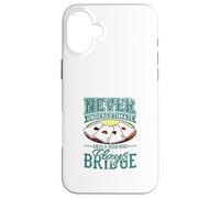 Nunca Subestimes a Old Man Bridge Player Four Ases Carcasa para iPhone 16 Plus