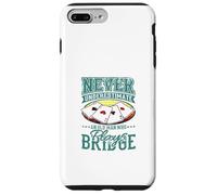 Nunca Subestimes a Old Man Bridge Player Four Ases Carcasa para iPhone 7 Plus/8 Plus