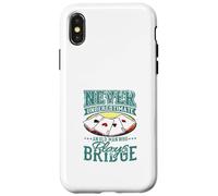 Nunca Subestimes a Old Man Bridge Player Four Ases Carcasa para iPhone X/XS