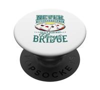 Nunca Subestimes a Old Man Bridge Player Four Ases PopSockets PopGrip Adhesivo
