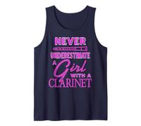 Nunca Subestimes a Reinas del Clarinete Fuerte Camiseta sin Mangas