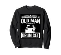 Nunca Subestimes a un Anciano con batería Sudadera