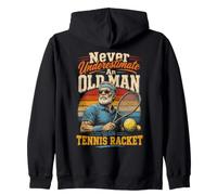 Nunca Subestimes a un Anciano con un Jugador de Raqueta de Tenis Sudadera con Capucha