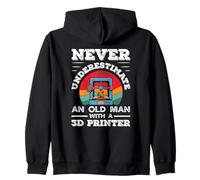 Nunca Subestimes a un Anciano con una Impresora 3D Sudadera con Capucha