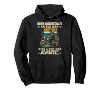 Nunca subestimes a un anciano con una moto de cross nacido en abril Sudadera con Capucha