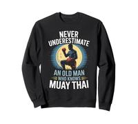 Nunca subestimes a un anciano que conoce al abuelo Muay Thai Sudadera