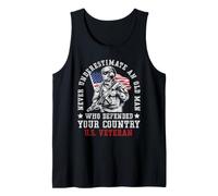 Nunca Subestimes a un Anciano Que defendió a tu país Camiseta sin Mangas