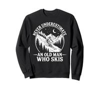 Nunca Subestimes a un Anciano Que esquía Divertido Sudadera