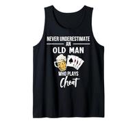 Nunca subestimes a un anciano que juega a Cheat Camiseta sin Mangas