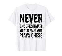 Nunca Subestimes a un Anciano Que Juega ajedrez Divertido Camiseta