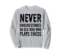 Nunca Subestimes a un Anciano Que Juega ajedrez Divertido Sudadera