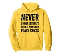 Nunca Subestimes a un Anciano Que Juega ajedrez Divertido Sudadera con Capucha
