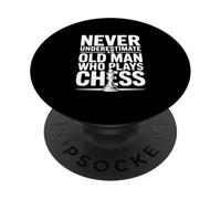 Nunca Subestimes a un Anciano Que Juega ajedrez PopSockets PopGrip Adhesivo