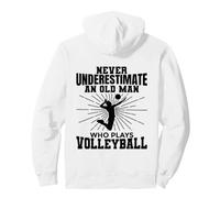 Nunca Subestimes a un Anciano Que Juega al Voleibol Sudadera con Capucha