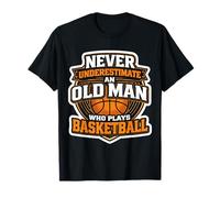 Nunca Subestimes a un Anciano Que Juega Baloncesto para Hombres Camiseta