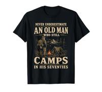 Nunca Subestimes a un Anciano Que todavía acampa en los Setenta Camiseta