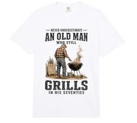 Nunca Subestimes a un Anciano Que todavía asaba en Setenta Comfort Colors Adult Heavyweight T-Shirt
