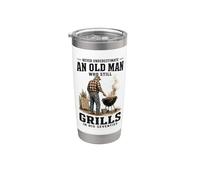 Nunca subestimes a un anciano que todavía asaba en setenta Vaso térmico de acero inoxidable de doble pared