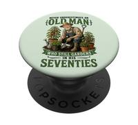 Nunca Subestimes a un Anciano Que todavía Trabaja en Sus 70 años PopSockets PopGrip Adhesivo