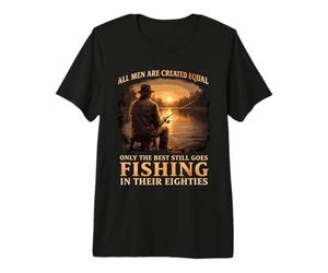 Nunca Subestimes a un Anciano Que va a Pescar en Sus 80 años Camiseta Premium
